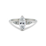 18K White Gold Marquise Diamond Mounting