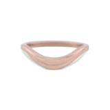 14K Rose Gold Curved Contour Band